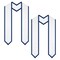 Honors Graduation Stoles for 2023 Graduates, White and Navy Blue Sash (72 In, 2 Pack)